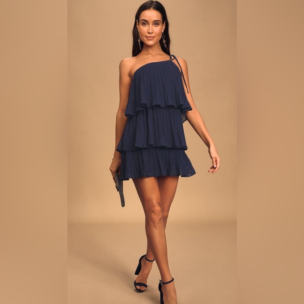 Lulus Blowing Kisses Tiered mini dress